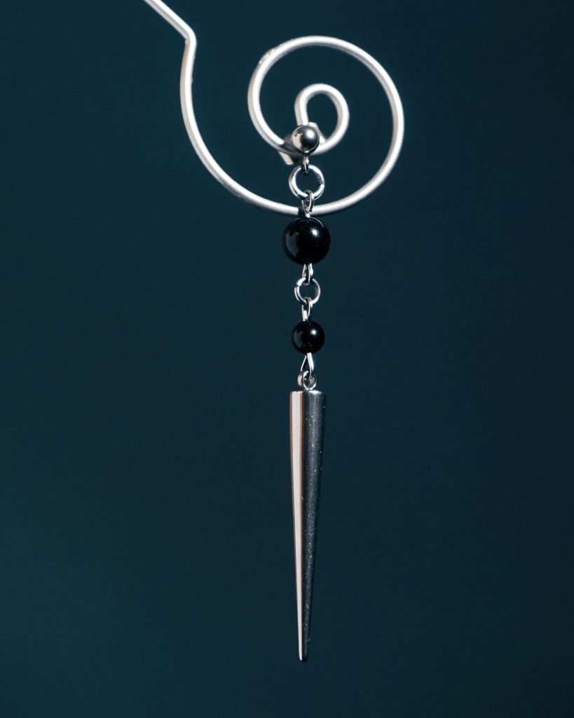 Boucle d'oreille Onyx